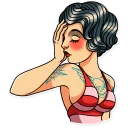 🤦‍♀️-Tattoo Girl, Telegram Sticker