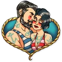 💏-Tattoo Girl, Telegram Sticker
