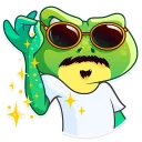 😎-Oliver the Frog, Telegram Sticker