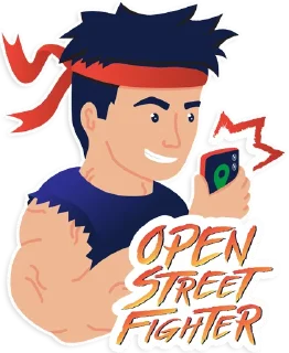 🤼-OpenStreetMap(OSM;), Telegram Sticker
