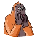 😱-Orangoutang, Telegram Sticker