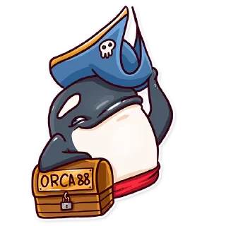 👋-Orca88 the Pirate!, Telegram Sticker