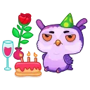 🥳-Owled Didi, Telegram Sticker