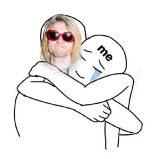 😂-Курт кобейн @sweemeqx @Ctikerubot, Telegram Sticker