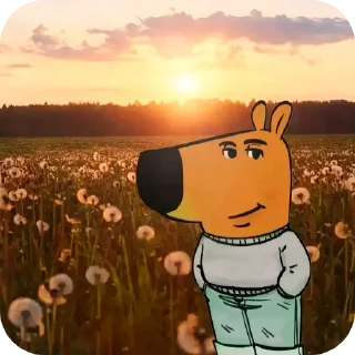 🌌-Чиловый парень @TgSticker, Telegram Sticker