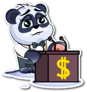 🎤-Панда Мэй Хуань, Telegram Sticker