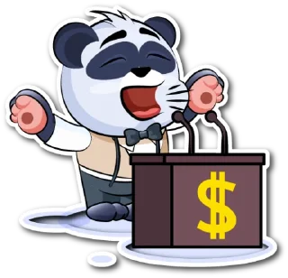 🎤-Панда Мэй Хуань, Telegram Sticker