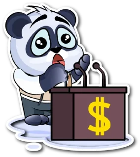 🎤-Панда Мэй Хуань, Telegram Sticker