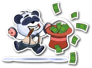 🎩-Панда Мэй Хуань, Telegram Sticker