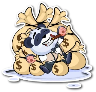 💰-Панда Мэй Хуань, Telegram Sticker
