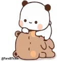 🤎-panda cute @sowrti, Telegram Sticker
