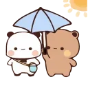 ☂-panda cute @sowrti, Telegram Sticker
