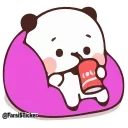 🥤-panda cute @sowrti, Telegram Sticker