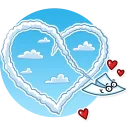 💙-Paper Airplane, Telegram Sticker