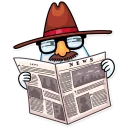 🕵️‍♂️-Paper Airplane, Telegram Sticker