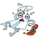 🤕-Paper Airplane, Telegram Sticker