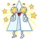 🤩-Paper Airplane, Telegram Sticker