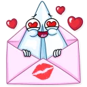 😍-Paper Airplane, Telegram Sticker