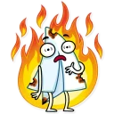 😨-Paper Airplane, Telegram Sticker