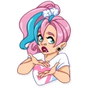 😟-Pink Power, Telegram Sticker