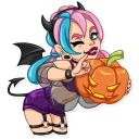 🎃-Pink Power, Telegram Sticker