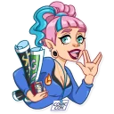 🖖-Pink Power, Telegram Sticker