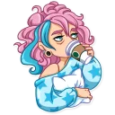 ☕-Pink Power, Telegram Sticker