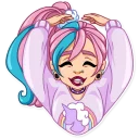 🙆-Pink Power, Telegram Sticker