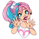 😜-Pink Power, Telegram Sticker