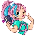 🤳-Pink Power, Telegram Sticker