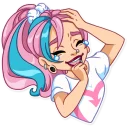 😂-Pink Power, Telegram Sticker