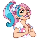 😏-Pink Power, Telegram Sticker
