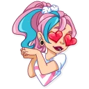 😍-Pink Power, Telegram Sticker