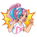 😡-Pink Power, Telegram Sticker