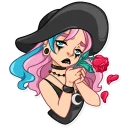 😔-Pink Power, Telegram Sticker