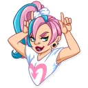 😈-Pink Power, Telegram Sticker
