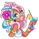 🍸-Pink Power, Telegram Sticker