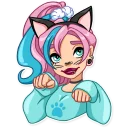 😺-Pink Power, Telegram Sticker