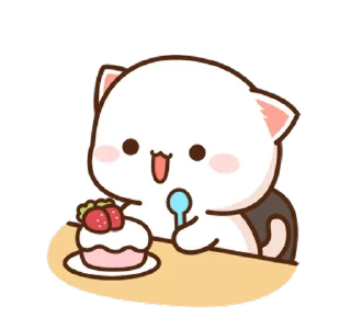 🍰-New Year @PeachLovesGoma, Telegram Sticker