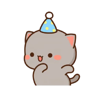 🥳-New Year @PeachLovesGoma, Telegram Sticker