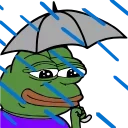 ☔️-Peepo pepe @peepopepe, Telegram Sticker
