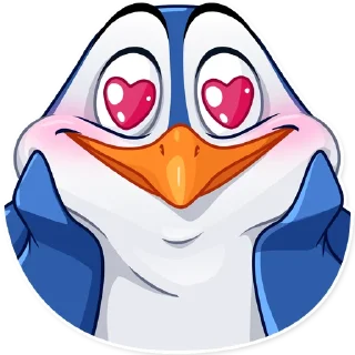 😍-Penguin Kevin, Telegram Sticker