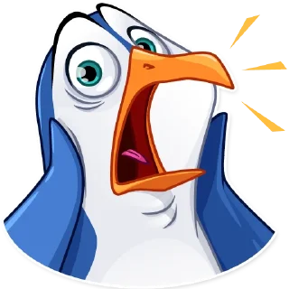 😱-Penguin Kevin, Telegram Sticker