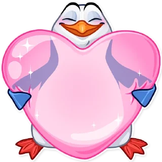 ❤️-Penguin Kevin, Telegram Sticker