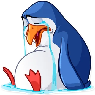 😭-Penguin Kevin, Telegram Sticker