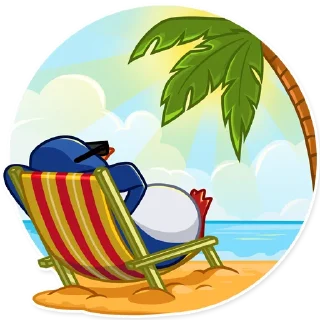 🏝-Penguin Kevin, Telegram Sticker