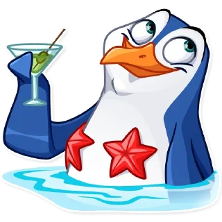 🍸-Penguin Kevin, Telegram Sticker