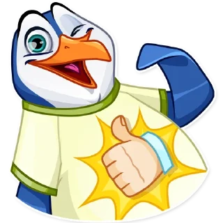 👍-Penguin Kevin, Telegram Sticker