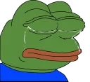 😭-pepefrog, Telegram Sticker