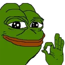 😇-pepefrog, Telegram Sticker